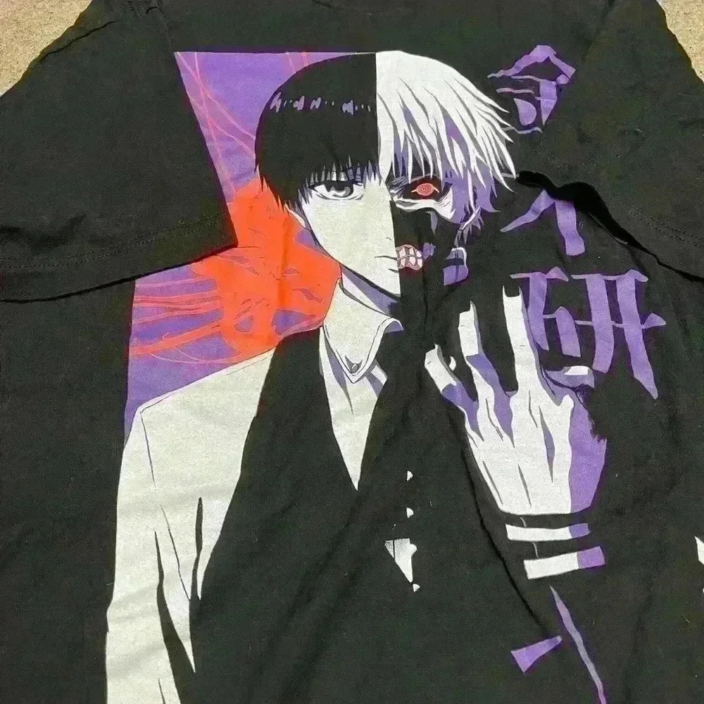 Tokyo Ghoul Kaneki Split Face black short sleeve Men’s tshirt - Picture 3 of 5